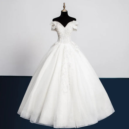 AL1137 Vestidos Novia Boda Civilvestidos De Quincevestidos De Quinceaera 2022 Hot Sale Bridal White Beaded Lace Wedding Dresses