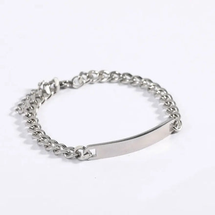 Fashion Bracelet Design Personalized Mens  Engravable Bracelet Stainless Steel Adjustable Engraved Name Bracelet