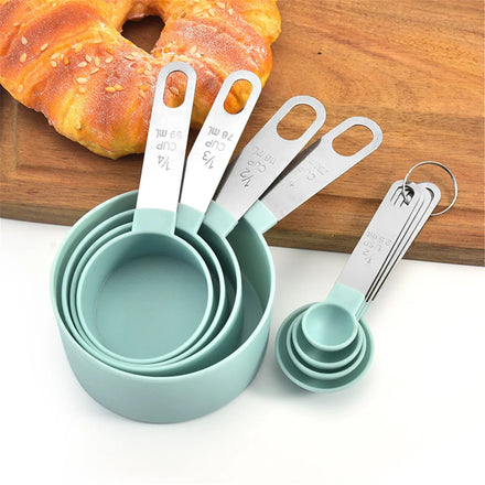 4Pcs/set Stainless Steel Measuring Cups and Spoons Set Kitchen Baking Cooking Gadget Tools