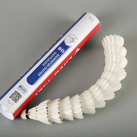 Lingmei 80 Goose Feather Badminton Shuttlecock BWF Certified International Tournament Use 5g White Stable Cheap Good Aeroplane