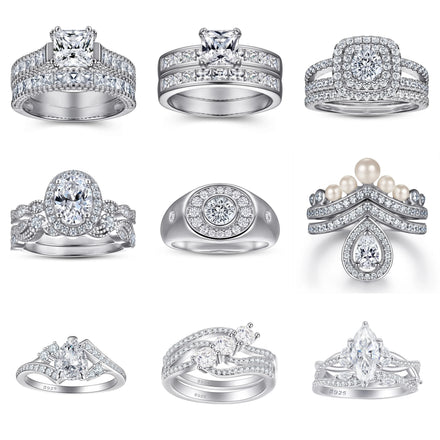 Custom Jewelry Manufacturer 925 Sterling Silver Ring Micro Pave Cubic Zirconia Women Engagement Ring Wholesale Suppliers