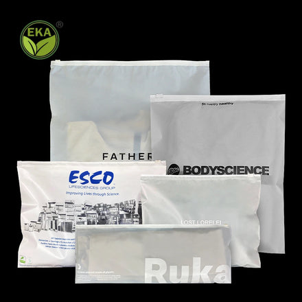 Minlee Bolsas Ziplock Rectangle Transparent Plastic Bag Frosted Zipper Biodegradable Small Zip Lock Bags