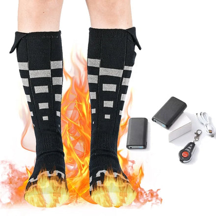 Wholesale Winter Warming Heating Ski Heater Socks USB Rechargeable Battery Electricity Heated Socks