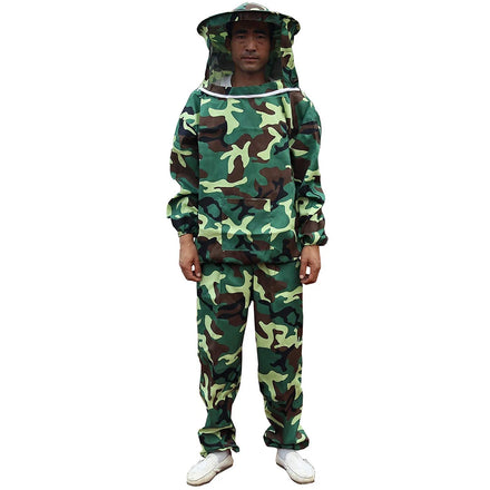 Chinabees Full Body Beekeeping Clothing Professional Bee Protection Beekeeping Suit Safty Veil Hat Dress Beekeepers Equipment