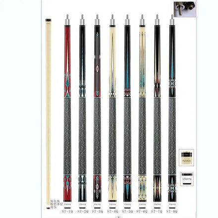 Handmade 58inches Uni-lock Canadian Maple Billiard Pool Cue 12.5mm Tip Size 19-20oz