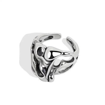 Fashion Jewelry Punk Hip Hop Unique Silver Color Skull Rings for Men Punk Skull Wedding Ring Vintage Gothic Rings