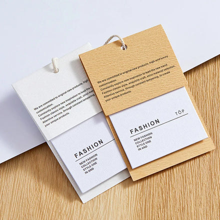 Wholesale Special Paper Hangtags Custom LOGO Printed Garment Hang Label Tags for Clothing Etiquetas Para Ropa