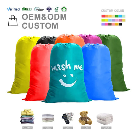 Folding Sport Home Travel Storage Use Polyester Waterproof Shoe Cord Bag Ditty Drawstring Bag