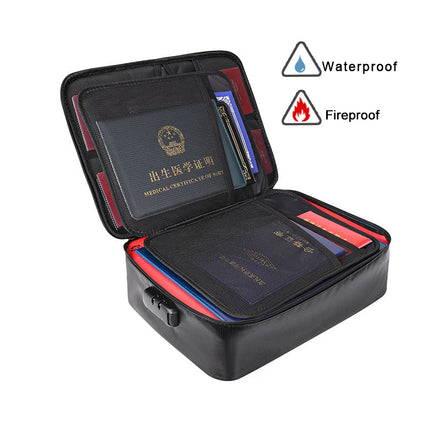Safety Fire Resistant Zipper Storage Bag Waterproof Money File Bags for Cash Passport Legal Documents