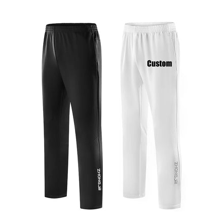 Bluk Custom Mens Lightweight Tracksuit Bottoms Elastic Sportswear Trousers Male Athletic Black Long Pants