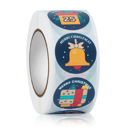 1.5 Inch 500 Pcs Custom Printed Christmas Seal Sticker Candy Cookies Bag Thank You Stickers for Christmas Festivals