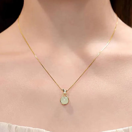 Zooying Fashion Jewelry Personality Stone Simple Design Necklace Pendant Necklace Women