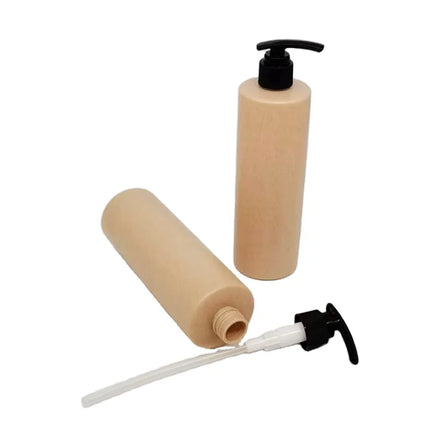 30ml/50ml/100ml Degradable PET Cylinder Cosmetic Bottle with Black Pump Sprayer Screen Printing for Lotion Shower Gel & Shampoo