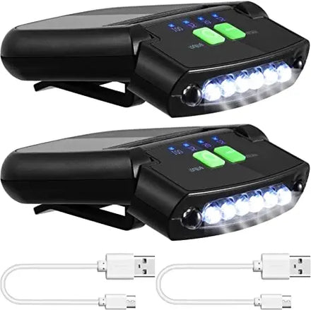 Helius Super Bright Hands-free Cap Flashlight Clip Cap USB Rechargeable Waterproof Led Torch Flashlight Working Headlamp