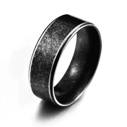 OAHLAN Wholesale Fashion Jewelry Simple Design Personality Vintage Brushed Titanium Stainless Steel Rings for Men and Women