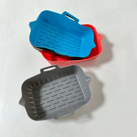 OEM Pot Mats for Air Fryer Rectangle Shaped Big Size Large Capacity Light Weight Reuse Air Fryer Silicone Liner