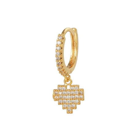Gaby New Dangle Zircon Gold Plated Earrings Hoop Cartilage Piercing Earrings Helix Wholesale Piercing Jewelry