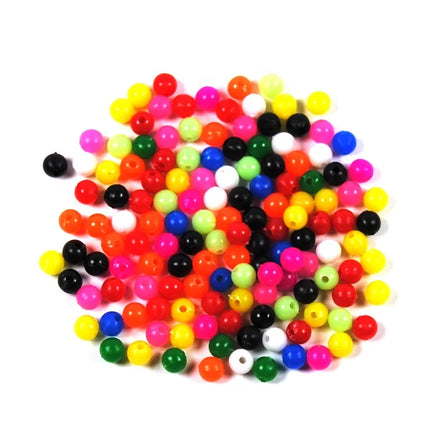 Bulk Mixed Color Fishing Beads Hard Plastic Round Floating Fishing Beads Diameter 4mm/5mm/6mm/8mm/10mm