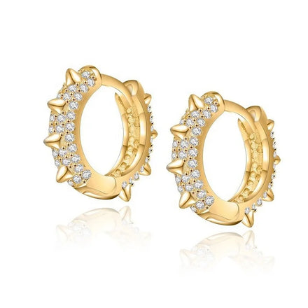 Milskye High Quality Statement Jewelry 925 Sterling Silver Cubic Zirconia Luxury Huggie Hoop Earrings