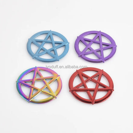 Decoration Various Colorful Color 45mm Metal Star Shape Ring Handbag Clothing Accessories
