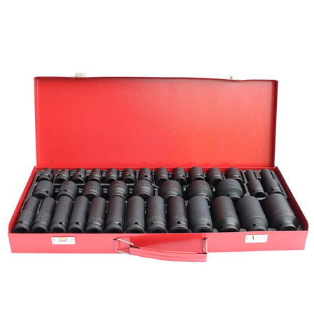 Srunv 35 Pcs Tool Deep Air Impact Socket Set Metric 1/2 Pneumatic Socket Set Tool Kit