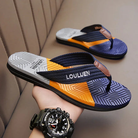 2023 Men's EVA Beach Shoes New Waterproof Synthetic Upper Flip-Flops Cool Slippers for Outdoor Fashion for Winter and Summer