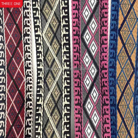 Manufacturers Sell 2-inch Jacquard Webbing Retro Polyester Webbing Geometric Jacquard Webbing case Ribbonwoven Belt Straps