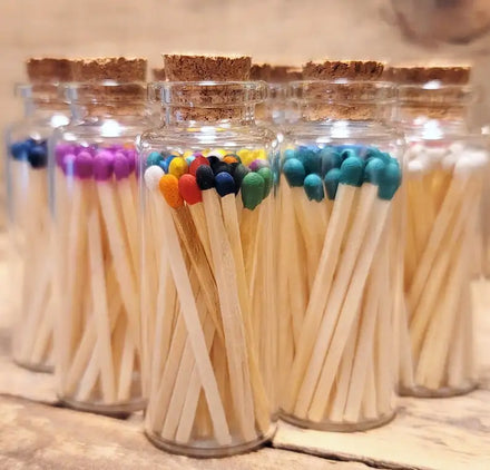 Household Colorful Wholesale Price Gift Matches in Glass Jar Quality Luxury Home Decor Prompt Match Striker Jar