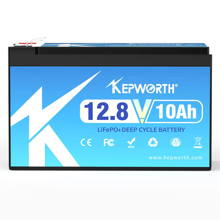 EU Stock 12V 10Ah LiFePO4 Battery Rechargeable Deep Cycle Lithium Battery with BMS for Alarm System Backup UPS 12.8v 10Ah