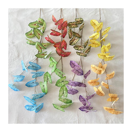 Factory Direct 3D 2 Branches CAIYU Leaf Artificial Lant Wedding Decoration