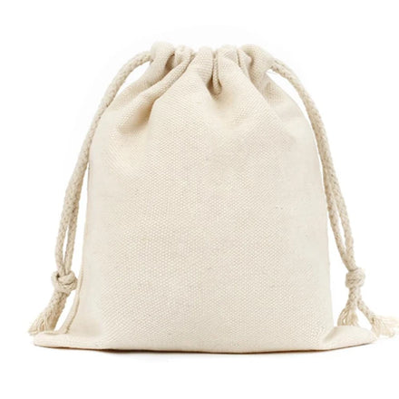 Custom Logo Printed Double String Handbag Gift Canvas Cotton with Cotton Rope Handle Shoe Dust Drawstring Bag for Shopping