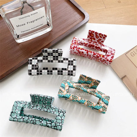 Korean Printing Process Hair Clip Shark Clip Temperament Headdress Female