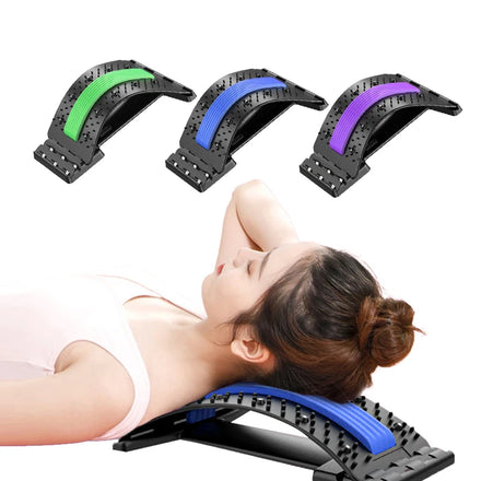 Adjustable 4 Level Orthopedic Lower Lumbar Support Board Pain Relief Cervical Massager Back Stretcher Cracker