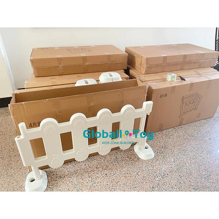 White Gate Soft Playground Soft Play Equipment Fence for Kisd