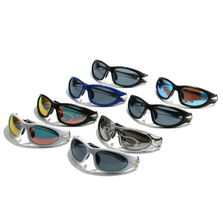 6772 Latest Oversized Sport Eyewear Wholesale Women Metal Frame Shades Mirror Y2K Style Popular Sunglasses