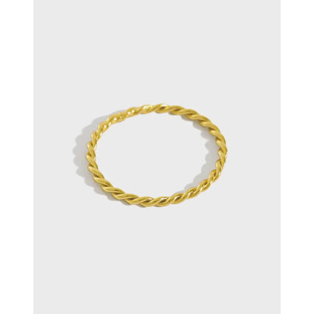 S925 Sterling Silver Smart Ring INS Minimalist Twist Thin 18K Gold Ring Personalized Designer Rings for Girls