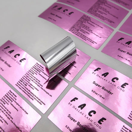 Custom Your Logo Printing Pvc Private Pink Label Make Vinyl Waterproof Foil Product Stickers Designers