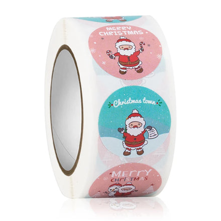Merry Christmas Custom Seal Stickers Santa Claus Theme Labels Stickers for DIY Gift Baking Package Envelope Stationery Decor