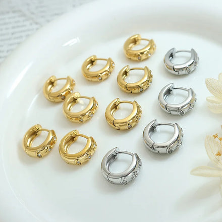 France Style Vintage Elegant Hip Hop Style Zircon Designer Earrings Jewelry for Girls