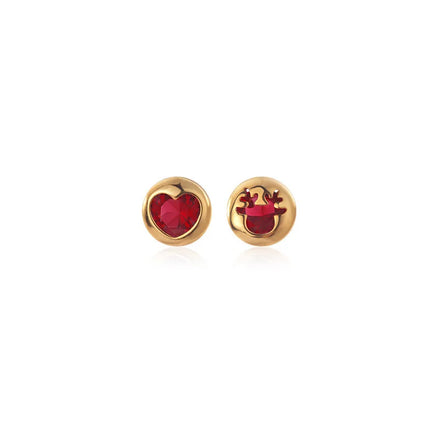 925 Silver Asymmetrical Heart Elk Deer Shape Zircon Gold Plated Stud Earrings for Women Christmas Gifts