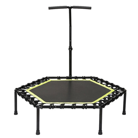 Durable Foldable Handle Indoor Exercise Trampoline Easy Installation for Adults and Toddlers Safety & Silent Design