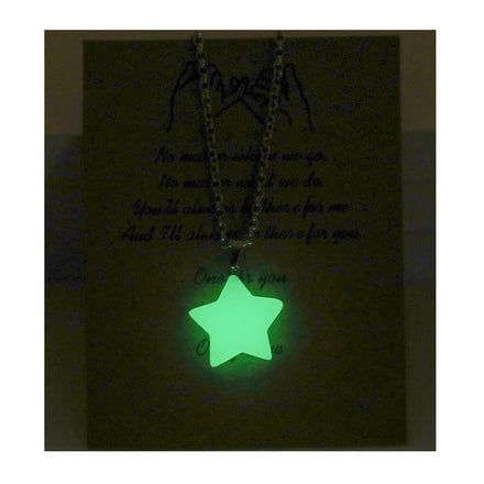 2022 New Arrival Creative Gift Jewelry Luminous Pendant Necklace Star Natural Stone Pendant Necklace for Women Men