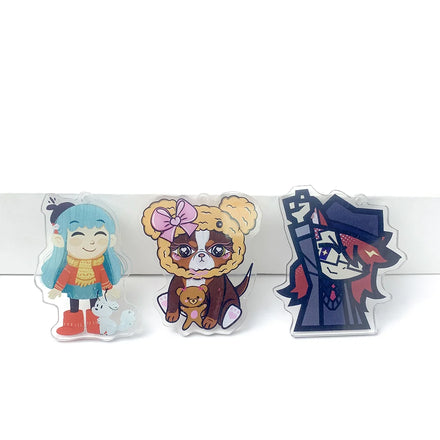 Printed Epoxy Anime Keychain Clear Custom Rainbow Holographic Acrylic Charm Acrylic Keychain
