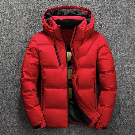 YiXin Winter Coats for Men New Design Thick Warm Men Bubble Coat Plain Slim Hooded Winter Coat Men