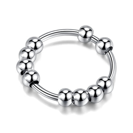Wholesale Anti Anxiety Fidget Spinners Bead Ring for Women and Men Jewelry