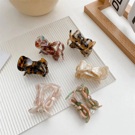 4.2cm Middle Butterfly Hair Claw Clips Acetate Butterfly Sectioning Clip Girls Hair Accessories