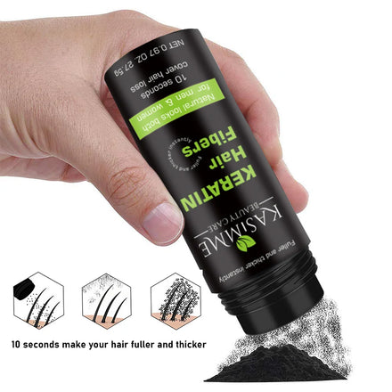 Wholesale Custom Building Keratin Hair Fiber Powder 27.5g 100% Natural Eco-Friendly Strong Beard Mustache Thickening Texturizing