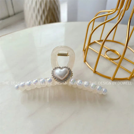 Korean Pearl Temperament Grip Clip for Fresh Girl Shark Clip