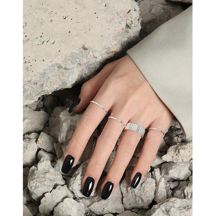 S925 Sterling Silver Thin Simple Smart Ring Minimalist Ring for Girls Women Gift Designer Fine Jewelry Rings