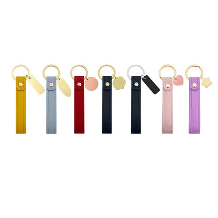Cheap Price Blank Leather Keychain Colorful Custom Key Straps for Car Pendant Leather Key Chains